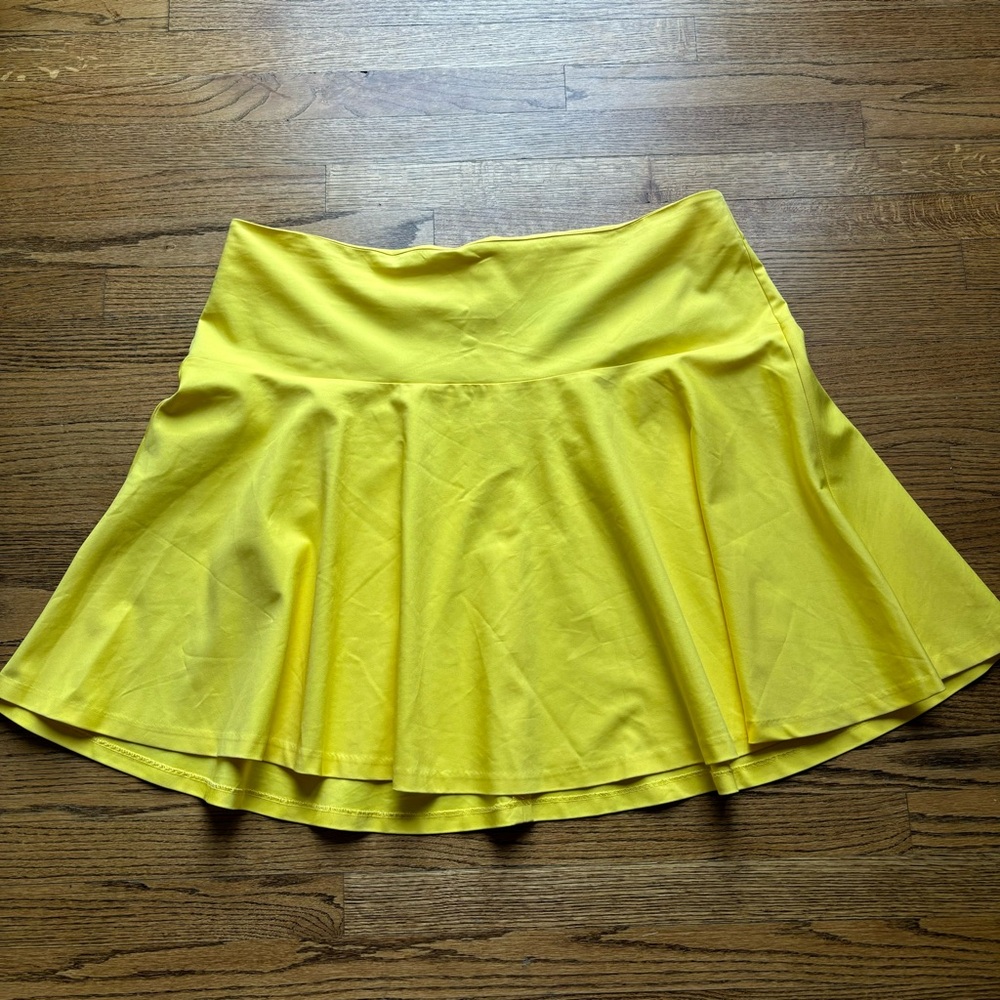 Lane Bryant Yellow Fit and Flare Mini Skirt Plus Size 22 Stretch Cotton Blend